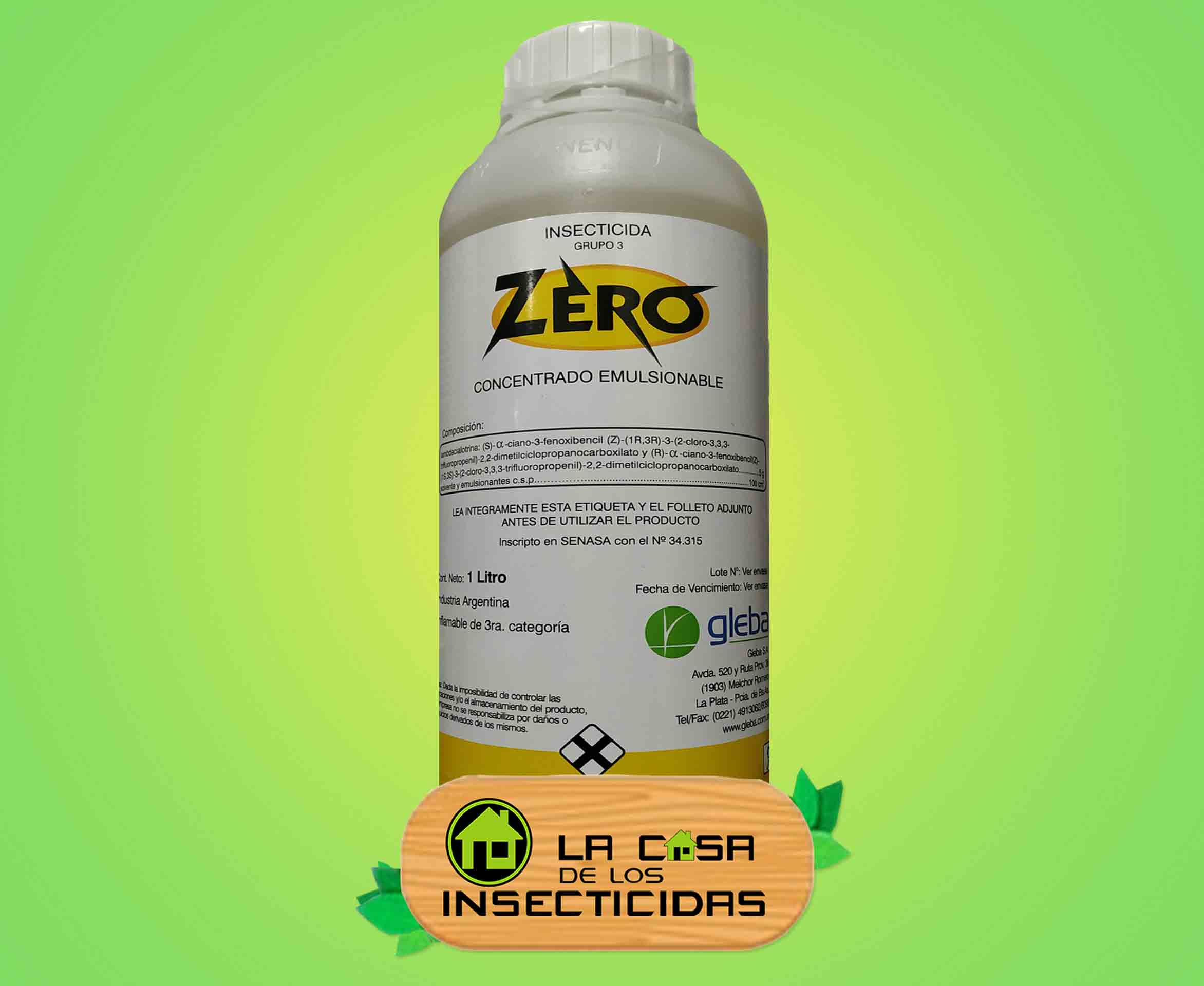 ZERO x 1 Lt. Insecticida emulsionable. Gleba. 