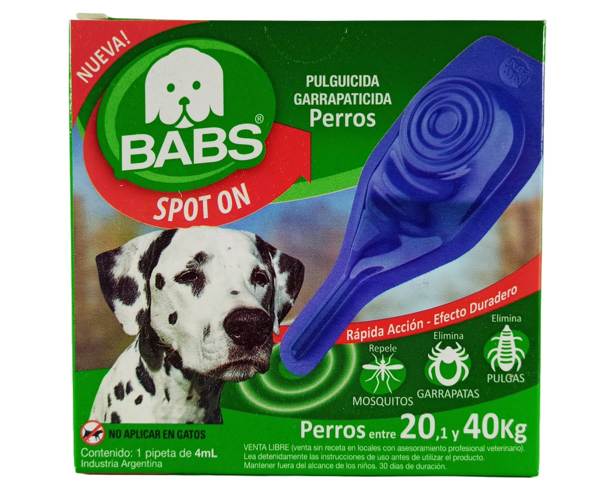 Babs Spot On Pipeta Perros 20 A 40 Kg.
