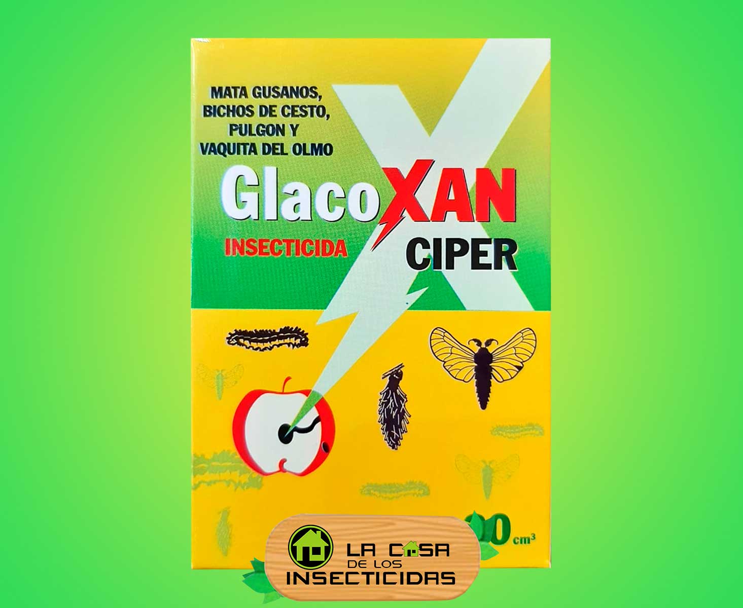 Glacoxan Ciper insecticida para plagas del jardín