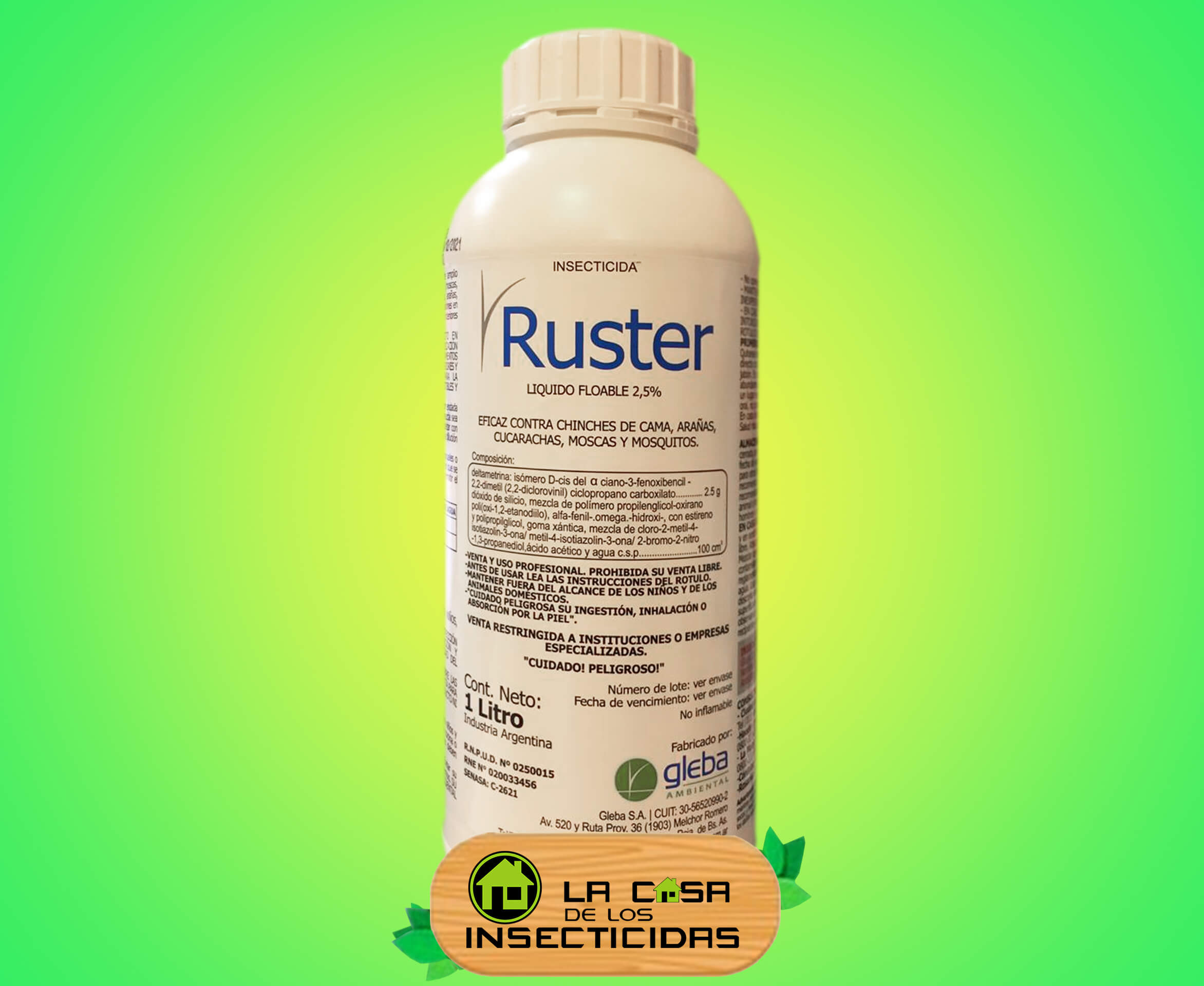 Ruster Insecticida Deltametrina control de plagas x 1 ltr